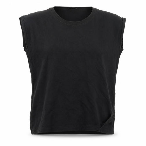 Mango Women's Black Crew Neck Sleeveless Top Size 14