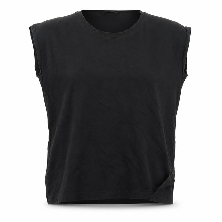 Mango Women's Black Crew Neck Sleeveless Top Size 14