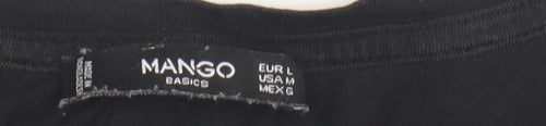 Mango Women's Black Crew Neck Sleeveless Top Size 14