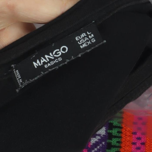 Mango Women's Black Crew Neck Sleeveless Top Size 14