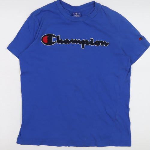 Champion Men's Blue XS Logo T-Shirt