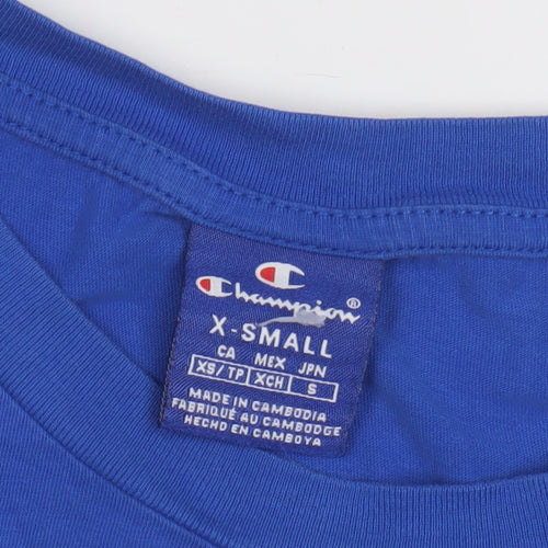 Champion Men's Blue XS Logo T-Shirt