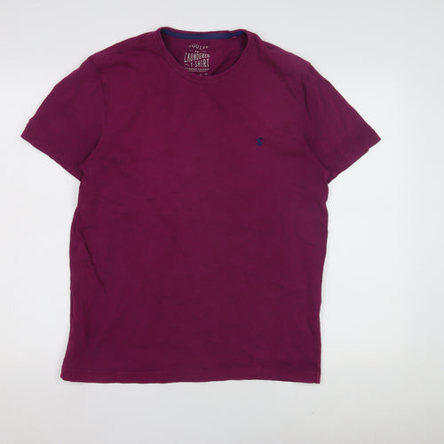 Joules Men's Purple T-Shirt, Medium, Crew Neck