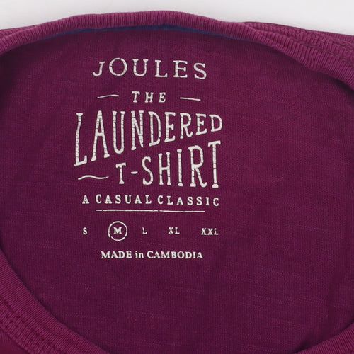 Joules Men's Purple T-Shirt, Medium, Crew Neck
