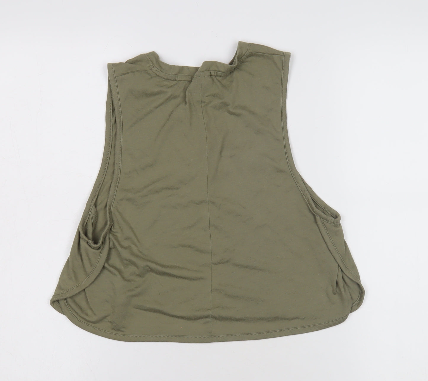 Gymshark Women's Green Cropped Tank, Size S