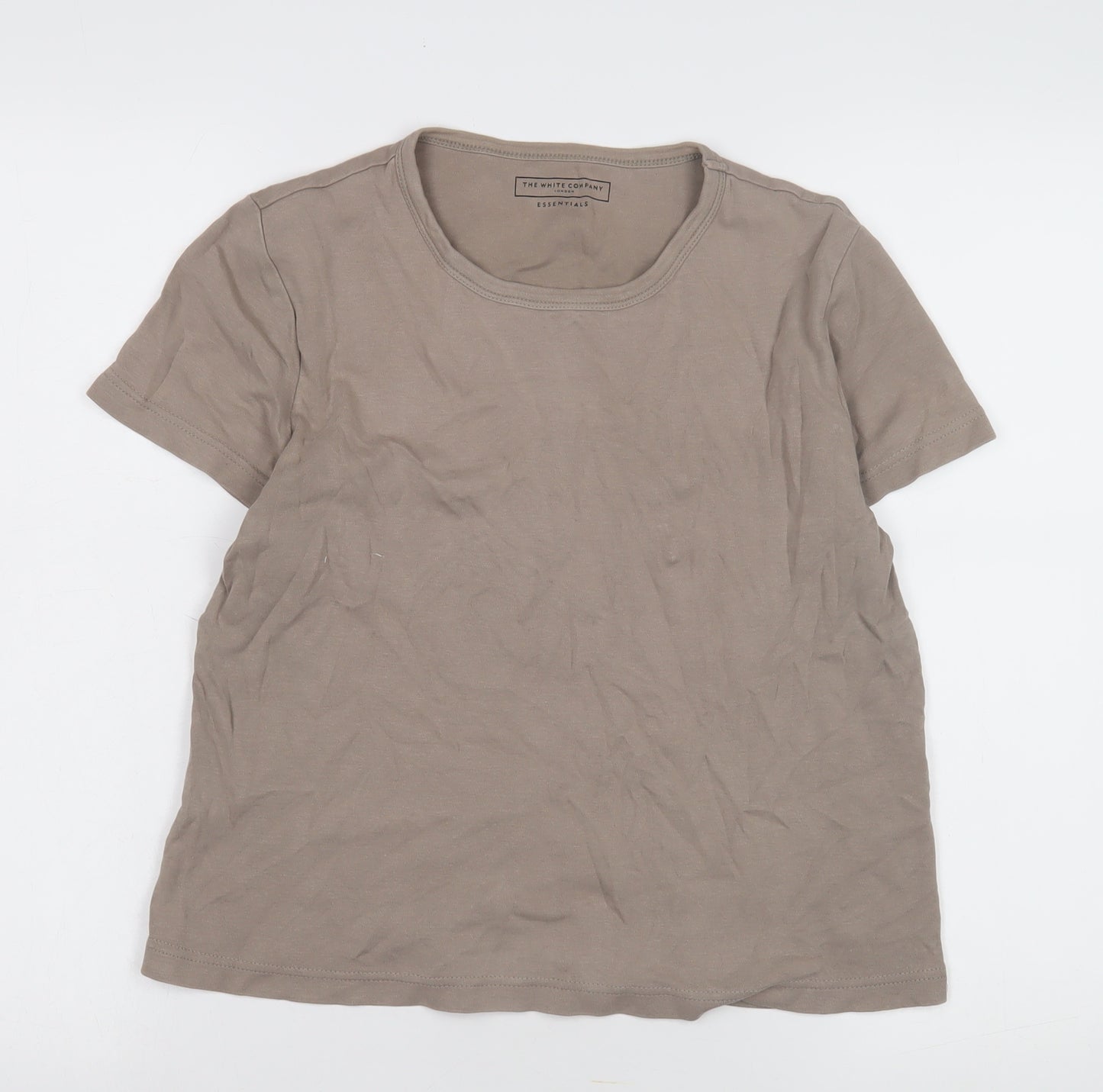 The White Company Women's Brown T-Shirt L, Crew Neck