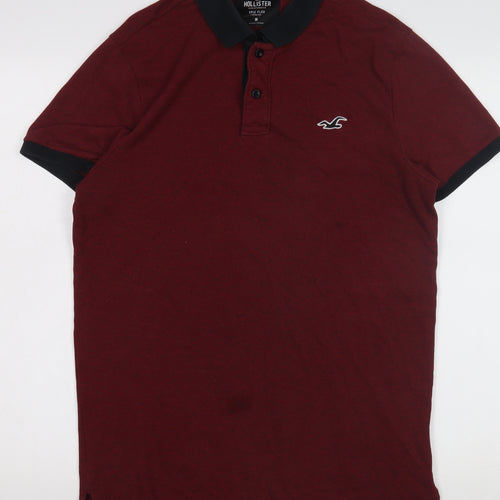 Hollister Men’s Red Polo Shirt M - Logo Detail