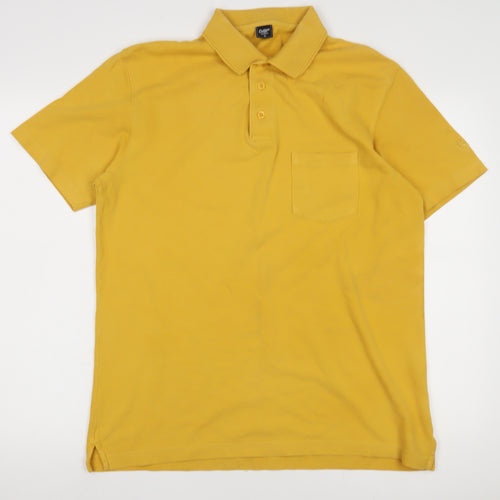 Cotton Traders Men's Yellow Polo Shirt, Medium