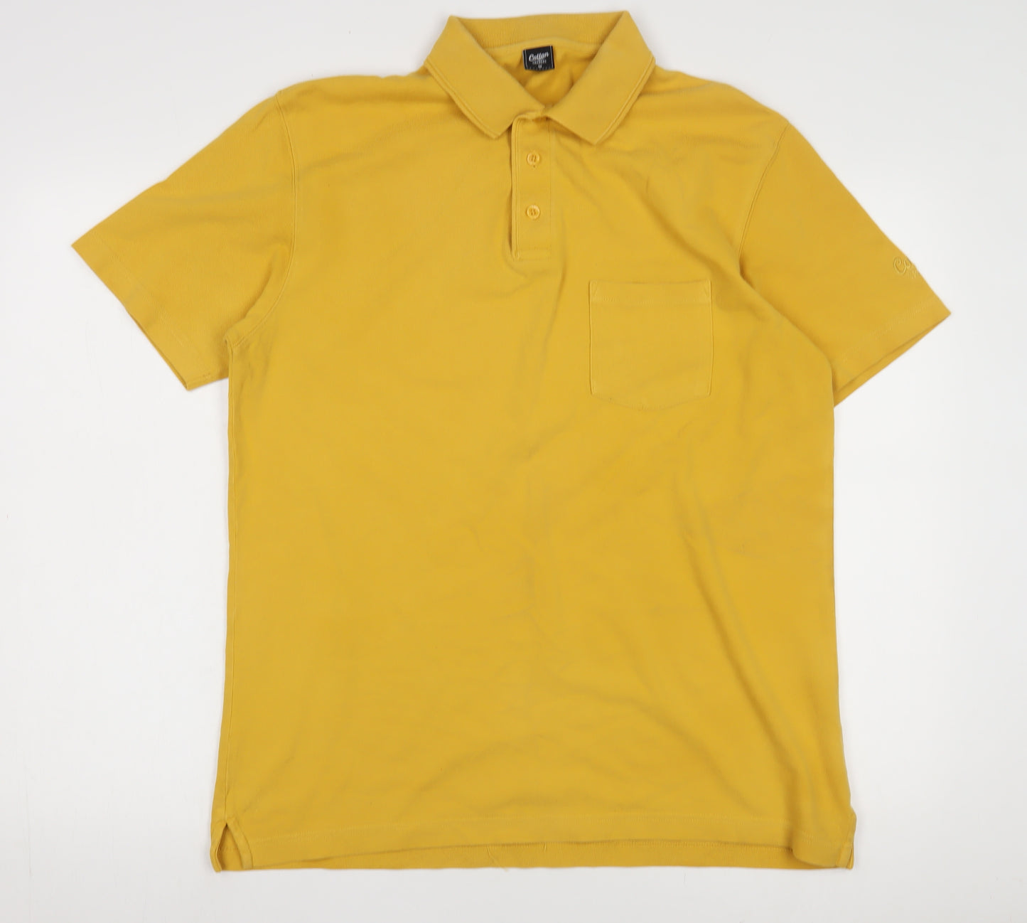 Cotton Traders Men's Yellow Polo Shirt, Medium