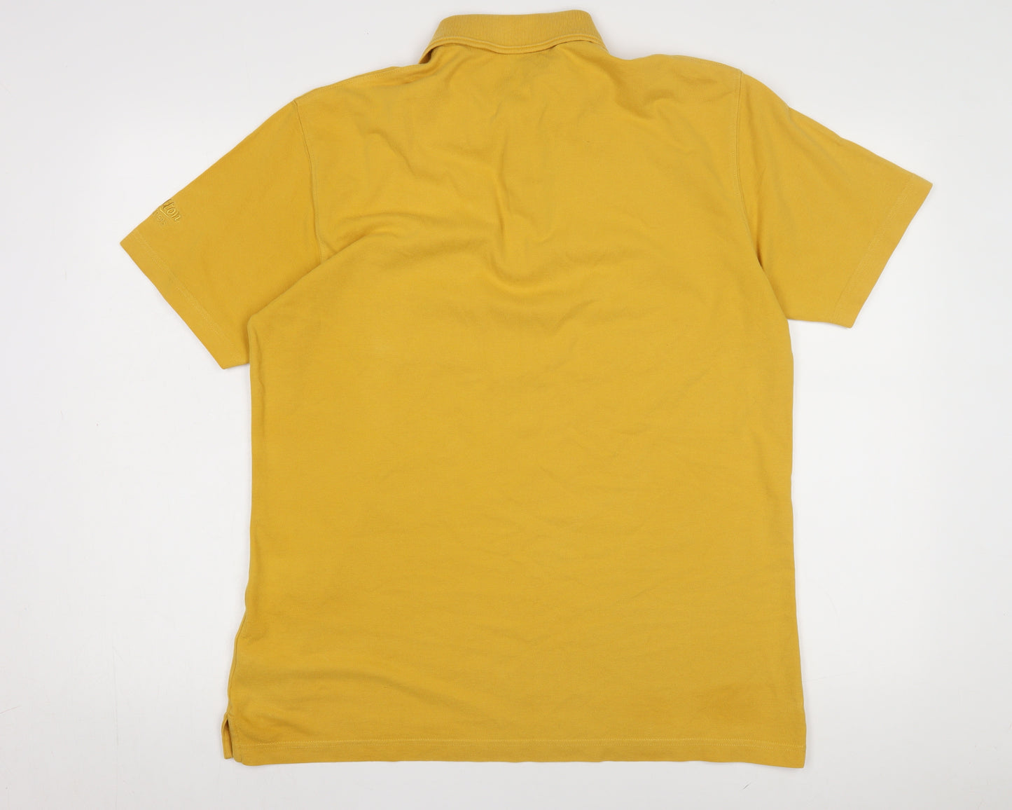 Cotton Traders Men's Yellow Polo Shirt, Medium