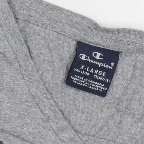 Champion Teens Grey XL T-Shirt Crew Neck Casual
