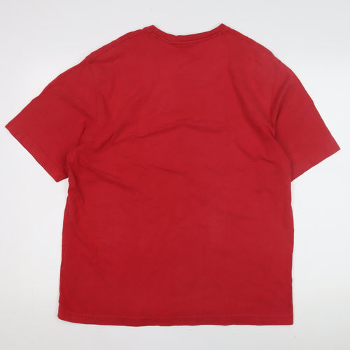 Henri Lloyd Men's Red Crew Neck T-Shirt Size L