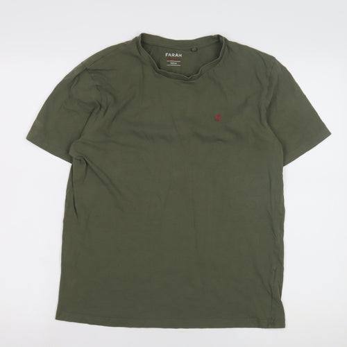 Farah Men's Medium Green Crew Neck T-Shirt