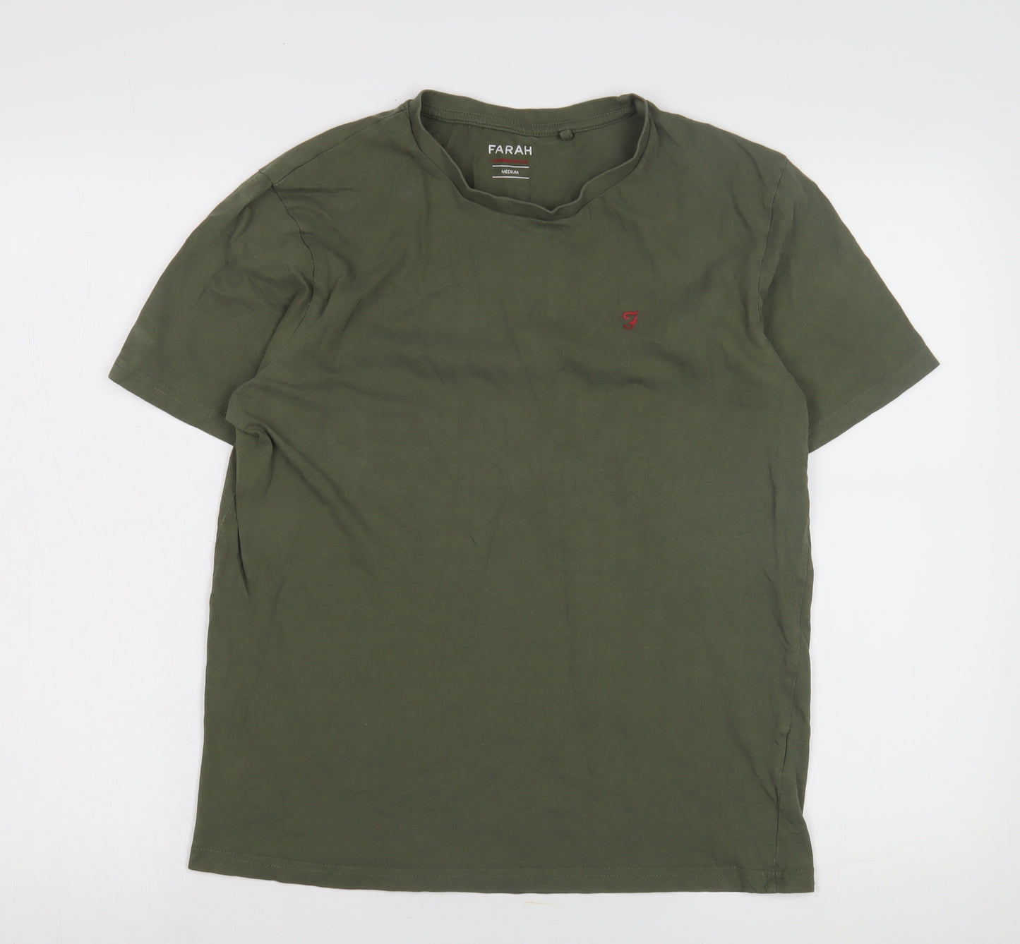 Farah Men's Medium Green Crew Neck T-Shirt