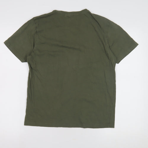 Farah Men's Medium Green Crew Neck T-Shirt