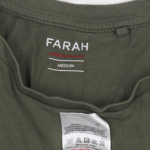 Farah Men's Medium Green Crew Neck T-Shirt
