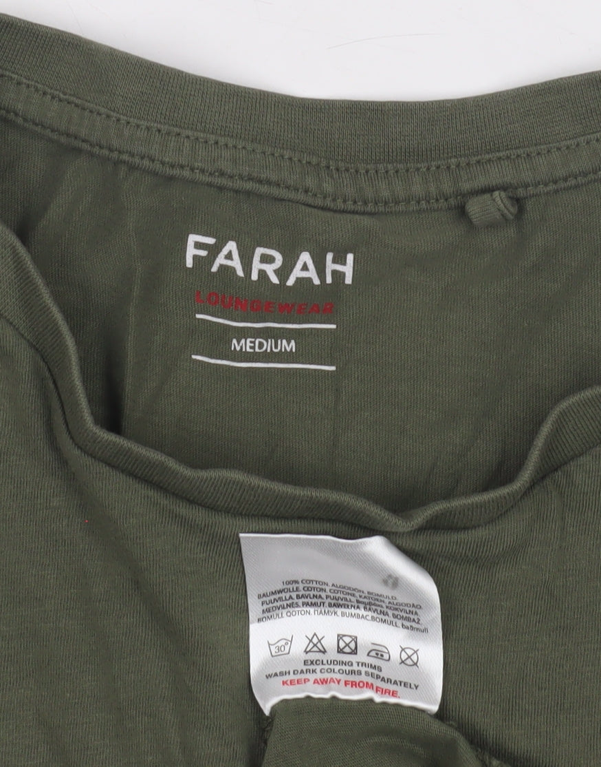 Farah Men's Medium Green Crew Neck T-Shirt