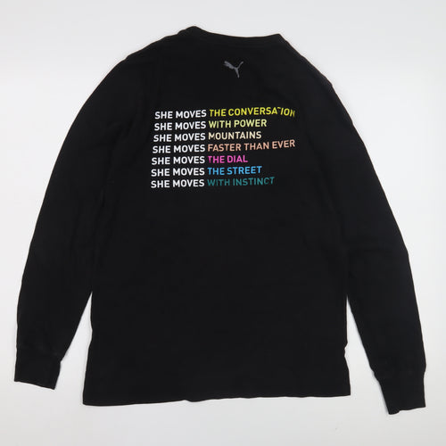Puma Women's Black Long Sleeve Crew Neck T-Shirt
