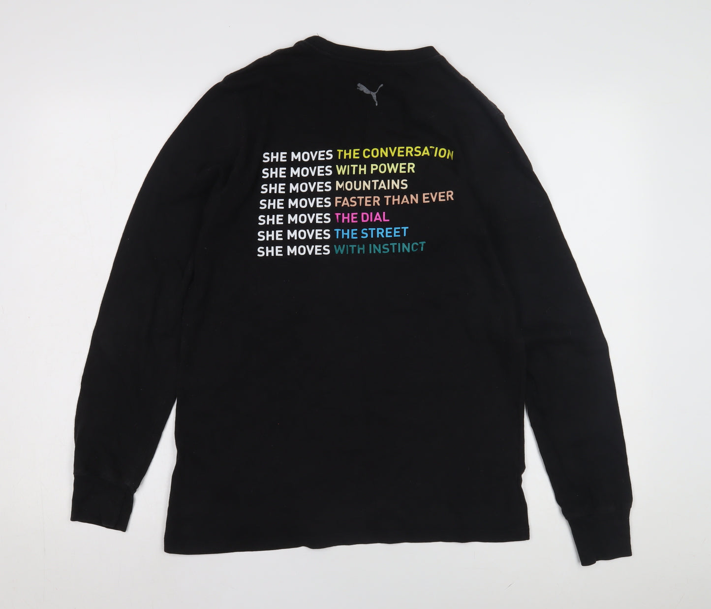 Puma Women's Black Long Sleeve Crew Neck T-Shirt