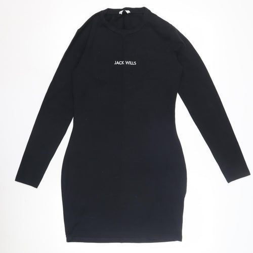 Jack Wills Women’s Black Long Sleeve Dress Size 10