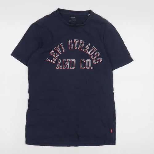Levi's Boys Blue Graphic T-Shirt - Short Sleeve Crew Neck