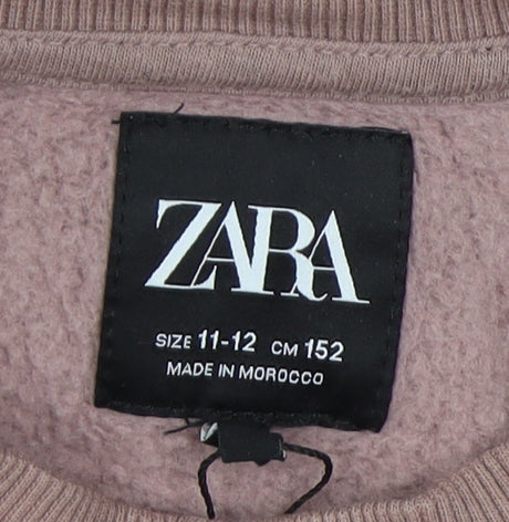 Zara Girls Brown Long Sleeve Casual Dress 11-12 Years