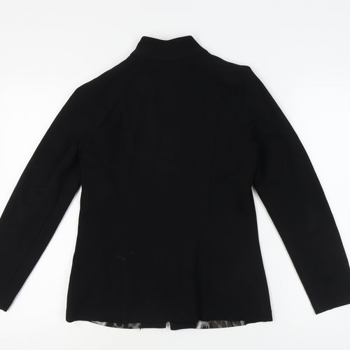 Mr. Max Women's XS Black Animal Print Zip Sweatshirt