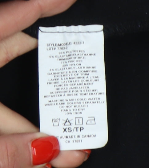 Mr. Max Women's XS Black Animal Print Zip Sweatshirt