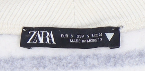 Zara Women’s White Striped Pullover Sweatshirt S