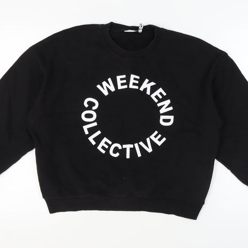 ASOS Women's Black Pullover Sweatshirt - Size 10