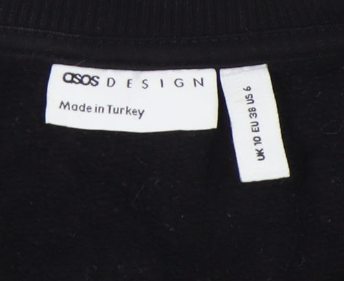 ASOS Women's Black Pullover Sweatshirt - Size 10