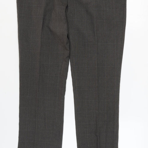 Jeff Banks Men's Grey Check Trousers, Size 36