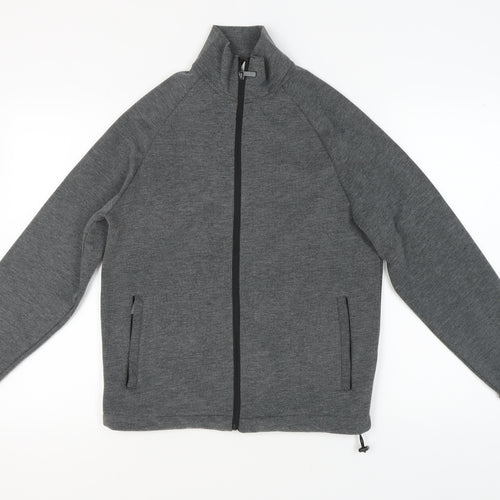 ZARA Women's Grey Full Zip Sweatshirt Size 4