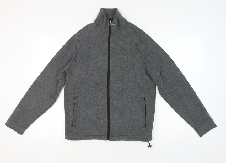 ZARA Women's Grey Full Zip Sweatshirt Size 4