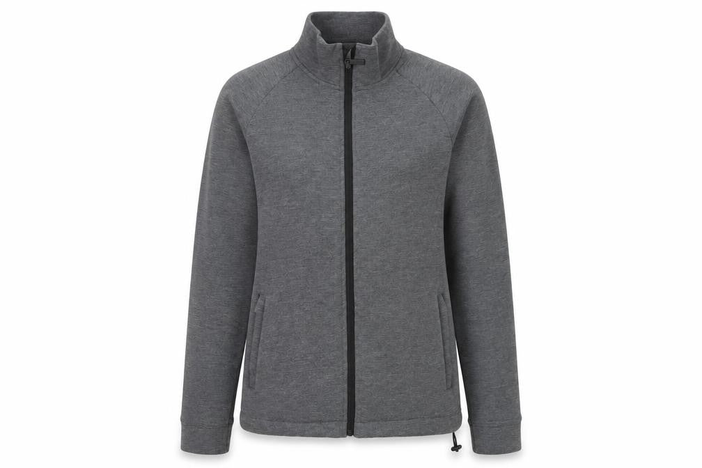 Front view of Zara Women's Grey Full Zip Sweatshirt, size 4