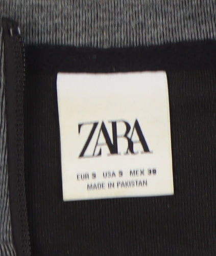 ZARA Women's Grey Full Zip Sweatshirt Size 4
