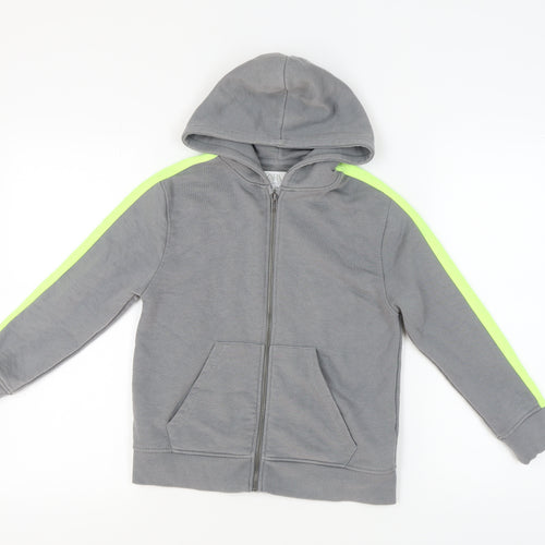 Zara Boys Grey Full Zip Hoodie, Size 6 Years