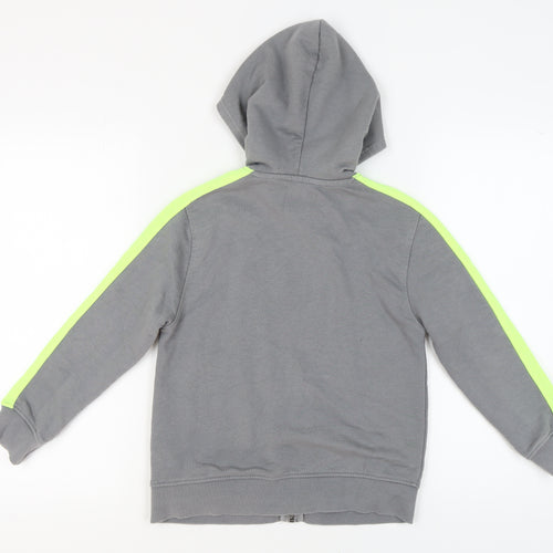 Zara Boys Grey Full Zip Hoodie, Size 6 Years