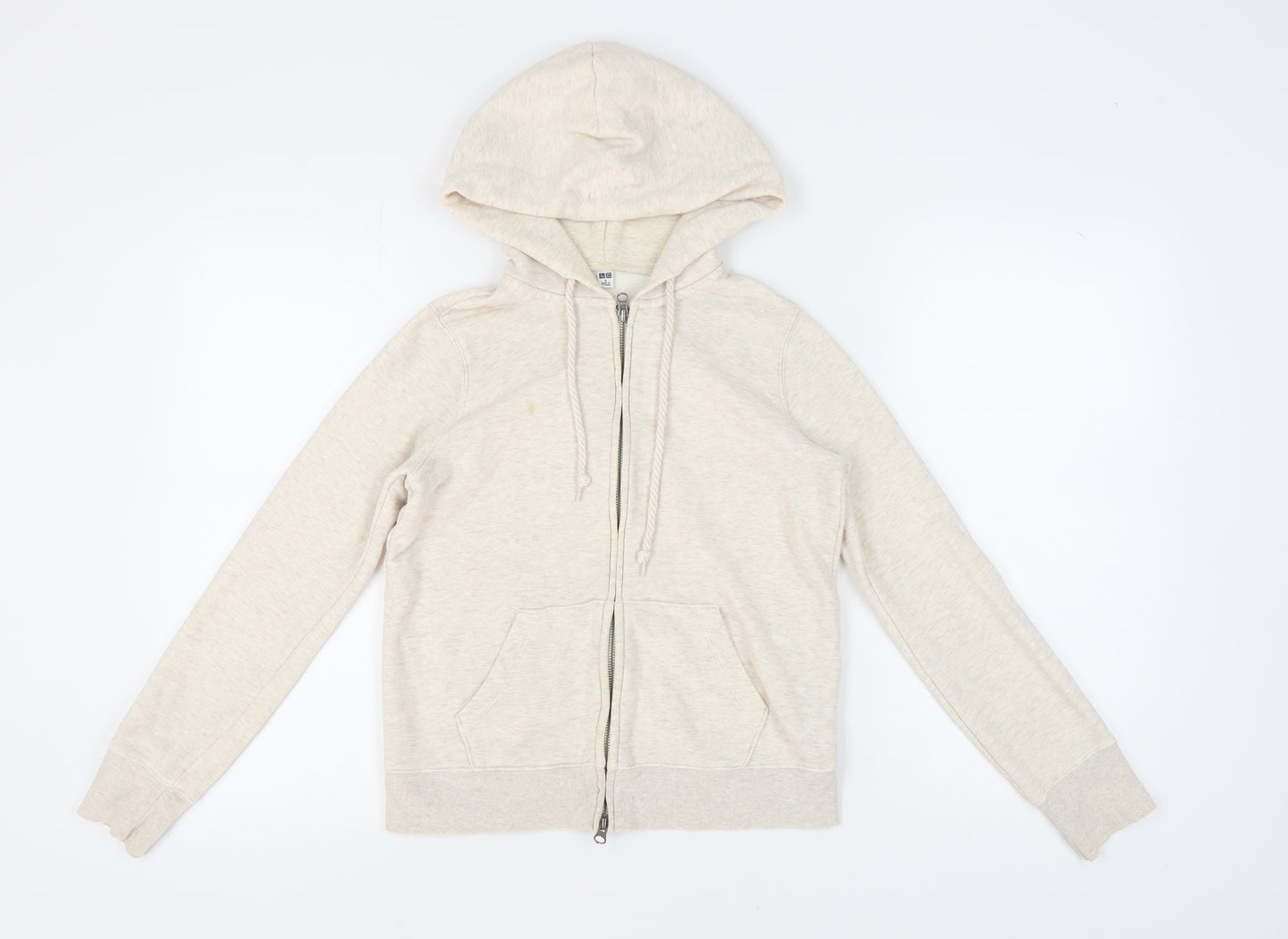 UNIQLO Women's Beige Full Zip Hoodie - Size S