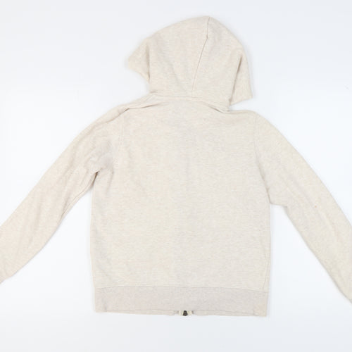 UNIQLO Women's Beige Full Zip Hoodie - Size S