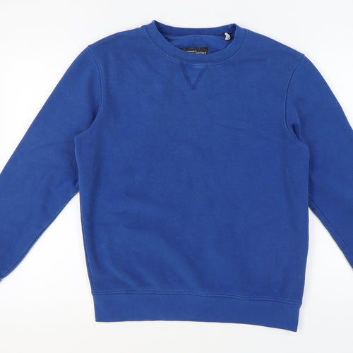 Sustainable Clothing Essentials Unisex Blue Pullover Sweatshirt S