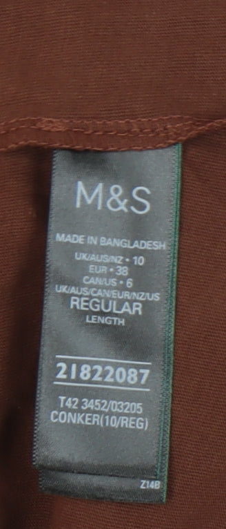 Marks and Spencer Women's Brown A-Line Dress Size 10