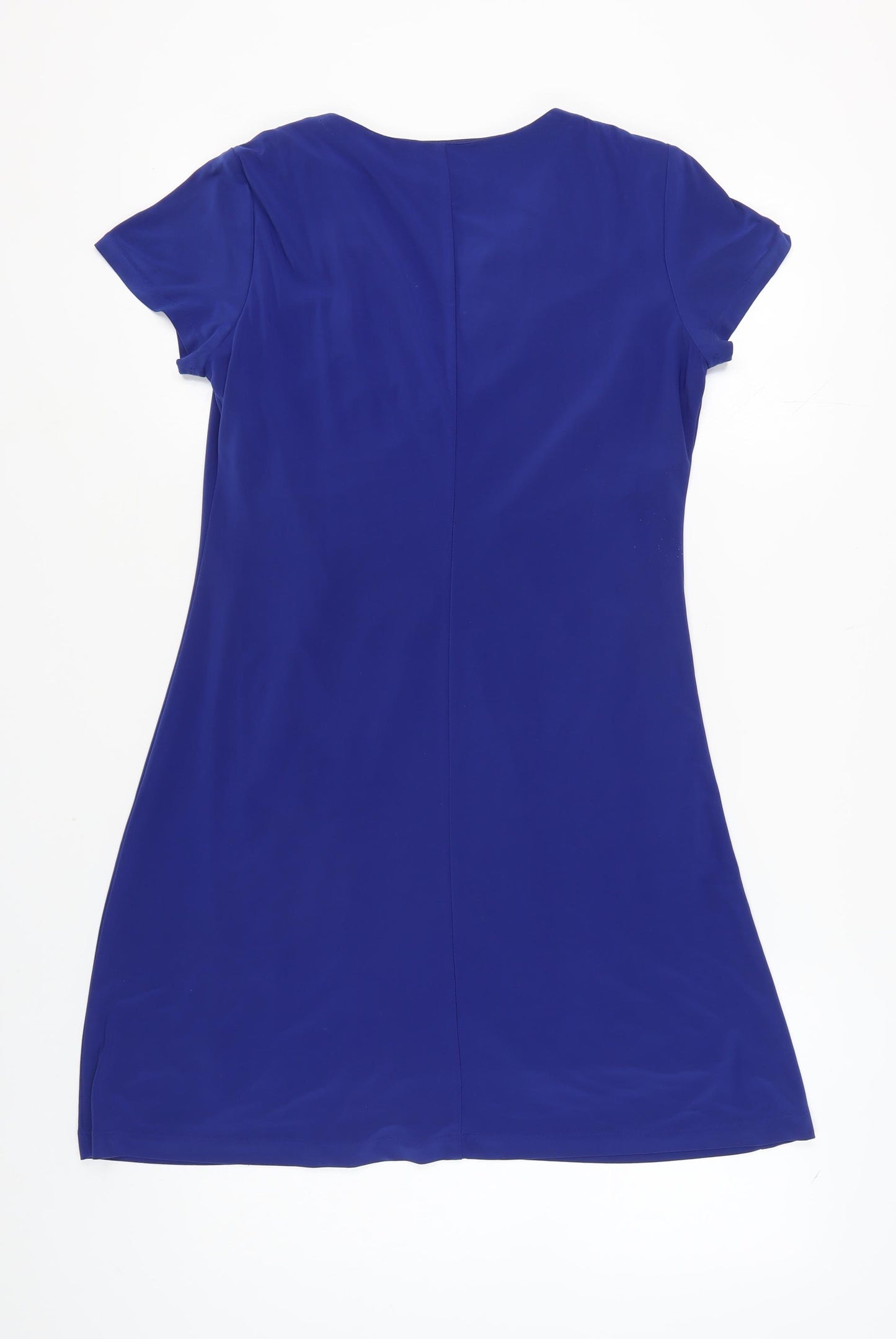 Ronni Nicole Women's Blue Beaded V-Neck Dress Size 14