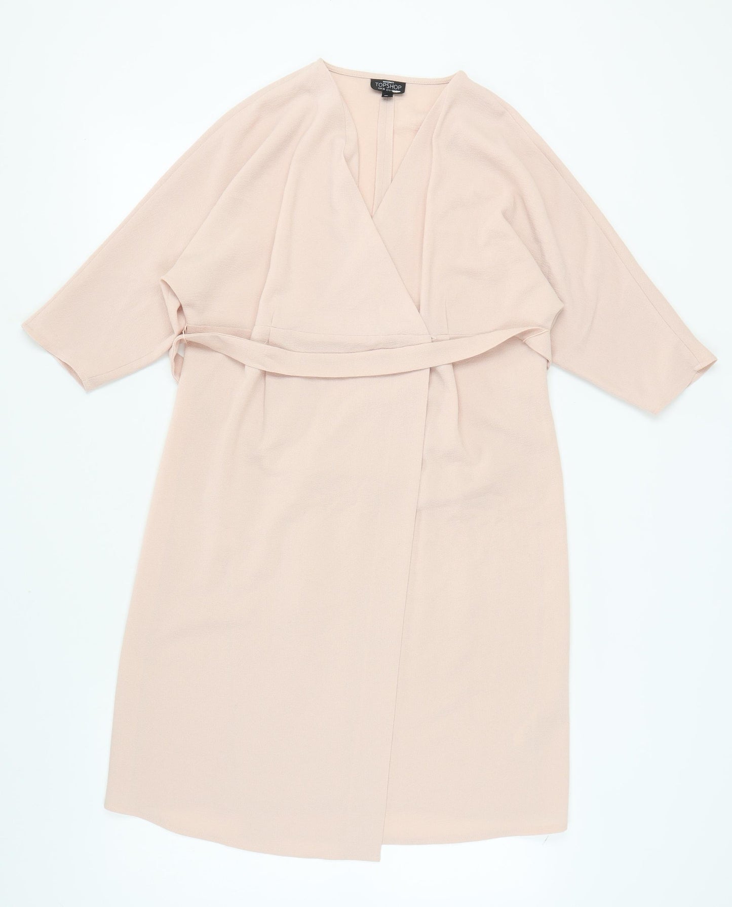 Topshop Women's Beige Wrap Dress Maternity Size 10