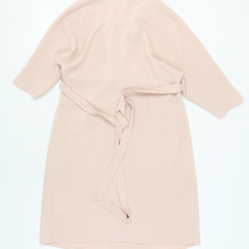 Topshop Women's Beige Wrap Dress Maternity Size 10