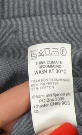 Marks and Spencer Men's Grey Long Sleeve Shirt 16