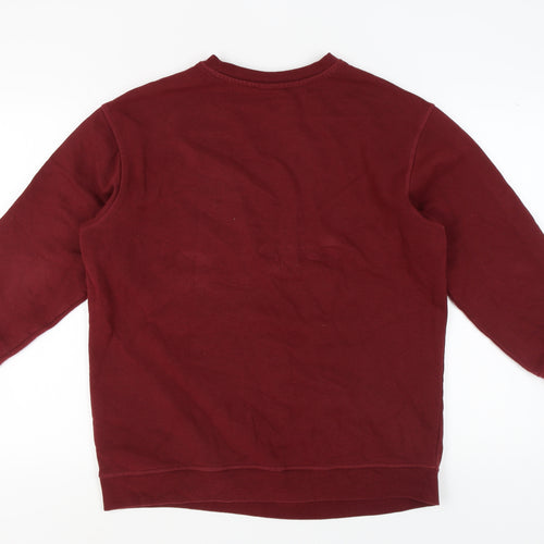 H&M Red Unisex Pullover Sweatshirt S