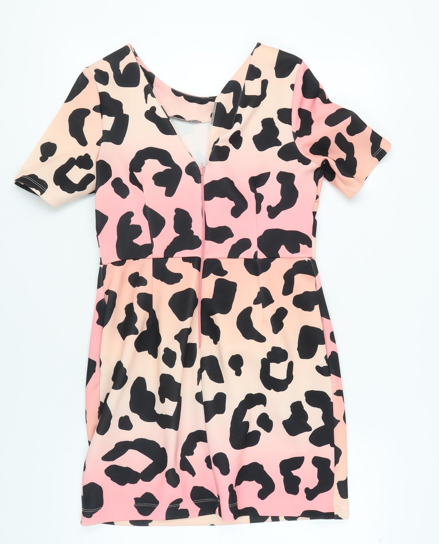 ASOS Women's Pink Animal Print Bodycon Dress
