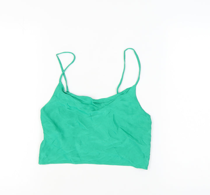 Zara Women's Green Camisole Tank Top S