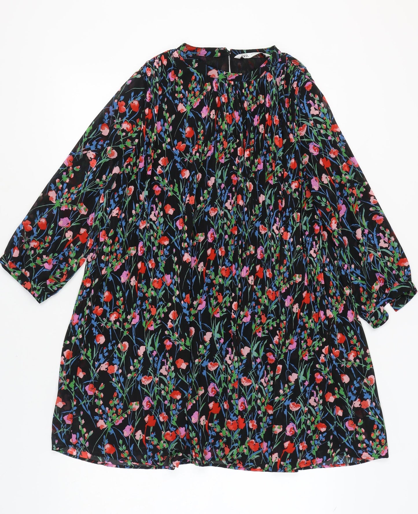 Zara Women's Multicoloured Floral Shift Dress